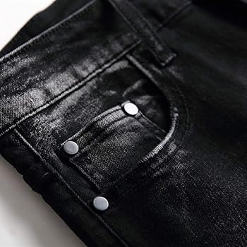 qingtianzhuxinxikejiyouxiangongsi Men's Jeans Ripped Slim